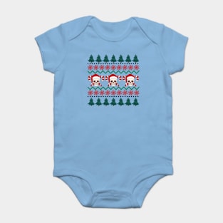 Ugly christmas sweater pattern Baby Bodysuit